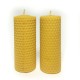 Natural Beeswax Candle - Set of Two Small Candle (4cm x 10cm)