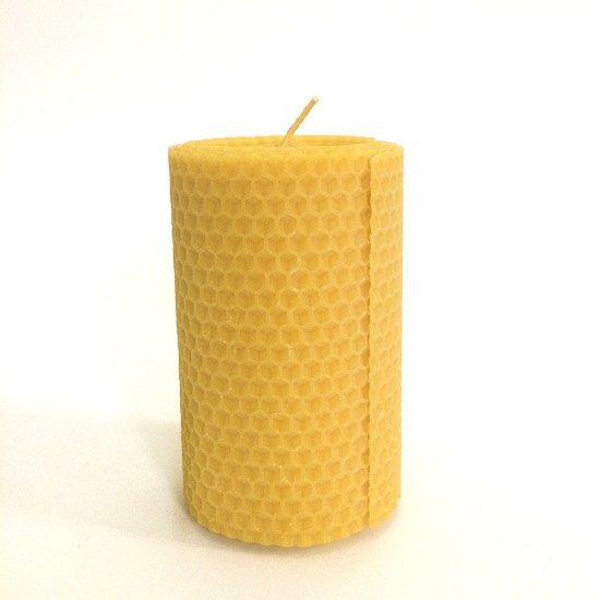 Natural Beeswax Candle - Set of Two Small Candle (6cm x 10cm)