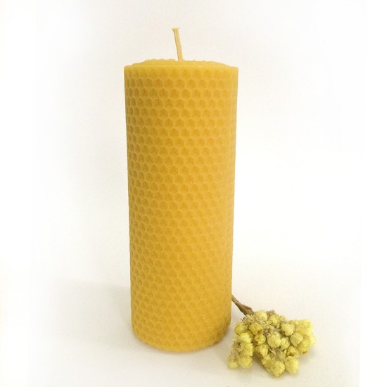 Natural Beeswax Candle - Small Candle (6cm x 15cm)