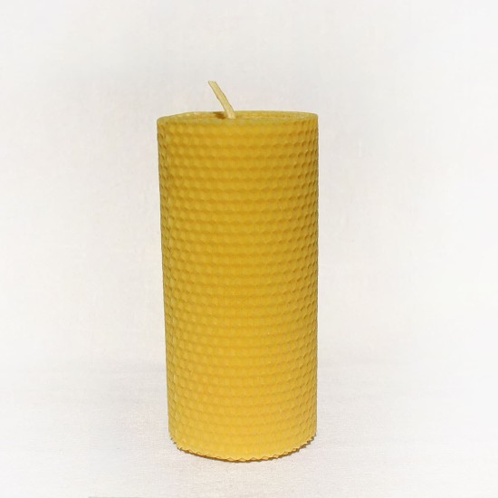 Natural Beeswax Candle - Medium Candle (8cm x 15cm)